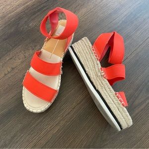 Dolce Vita Red/Orange Strappy Espadrilles